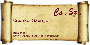 Csonka Szonja névjegykártya